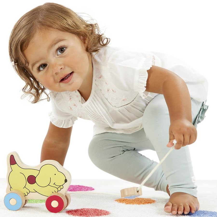 Rainbow Designs-Jucarie de tras din lemn Spot the Dog [4]