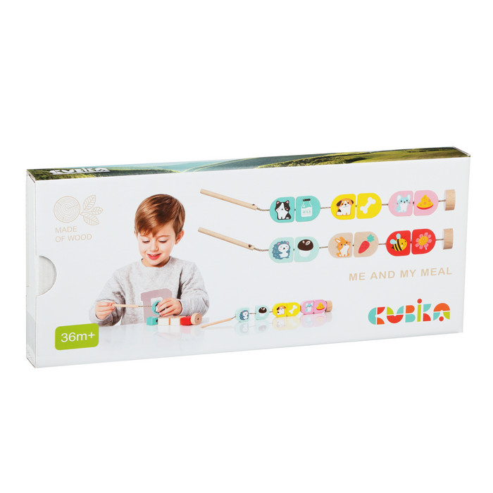 Jucarie din lemn, Cubika, Joc de indemanare si asociere, My Food [1]