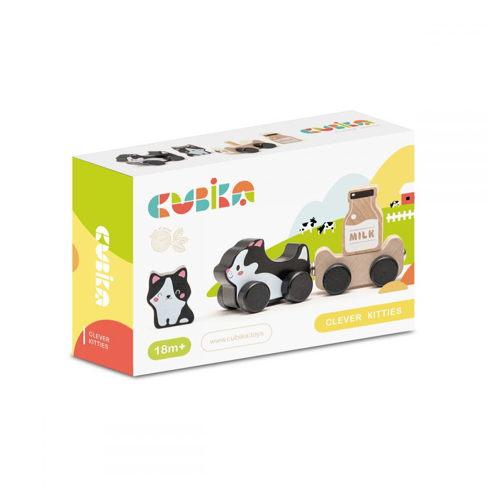 Jucarie din lemn Cubika, Kitties Family [1]