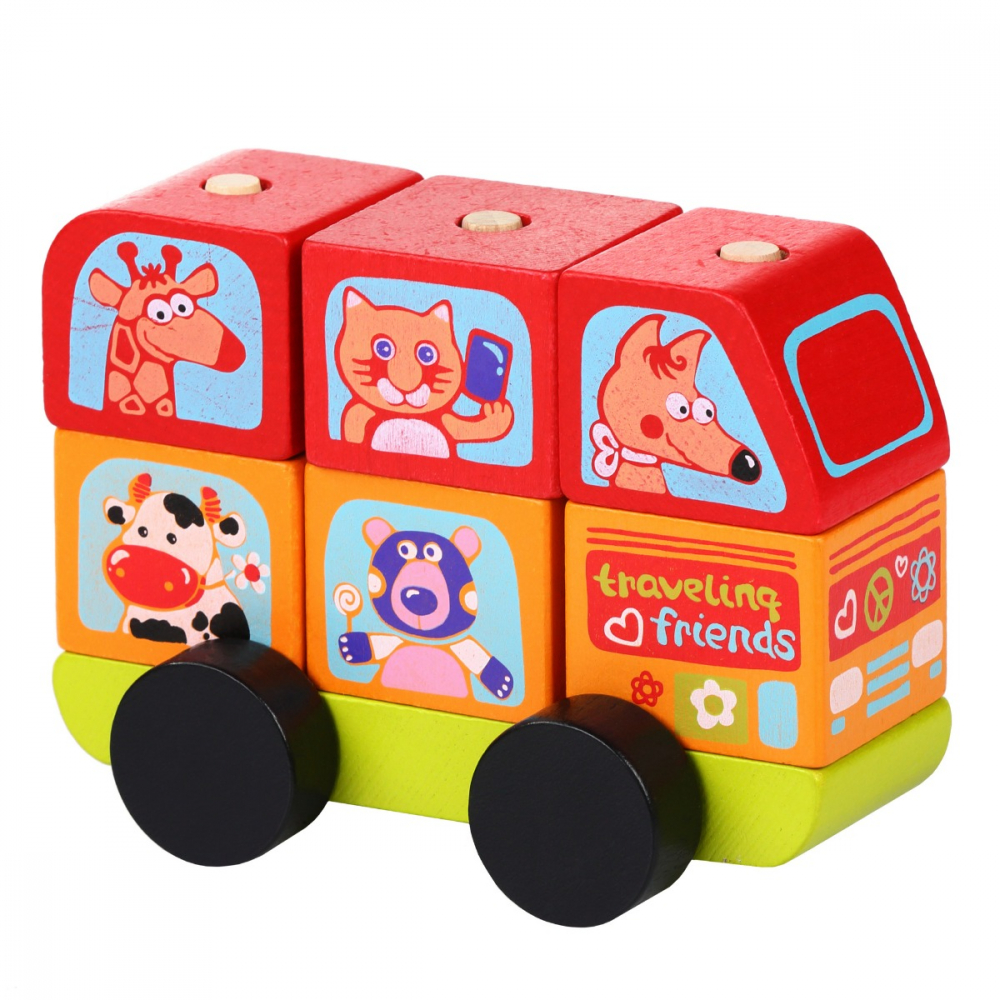 Jucarie din lemn, Cubika, Mini Bus [4]