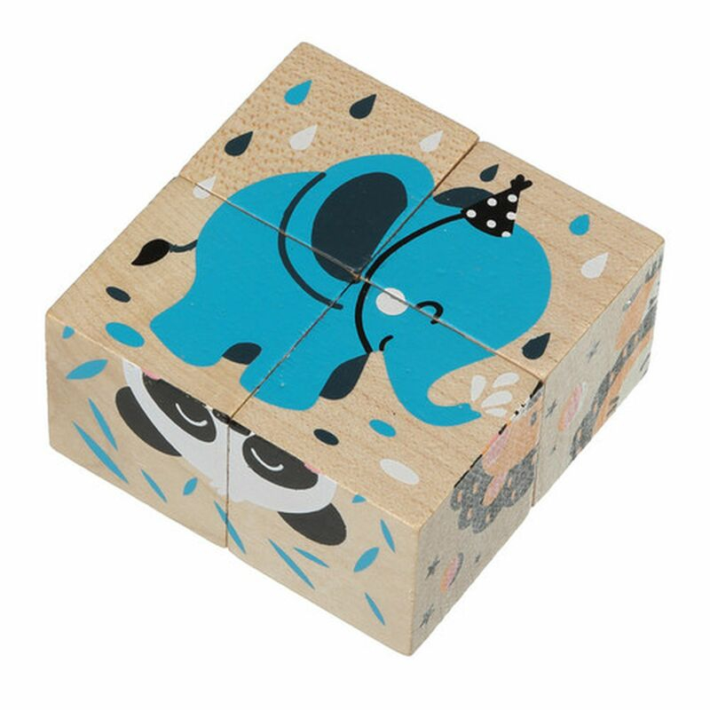 Cubika-Jucarie din lemn, Cubika, Puzzle din lemn "Jungla" [2]