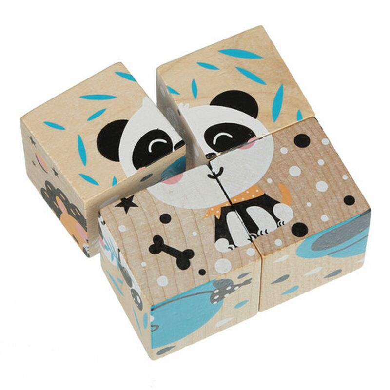 Cubika-Jucarie din lemn, Cubika, Puzzle din lemn "Jungla" [6]