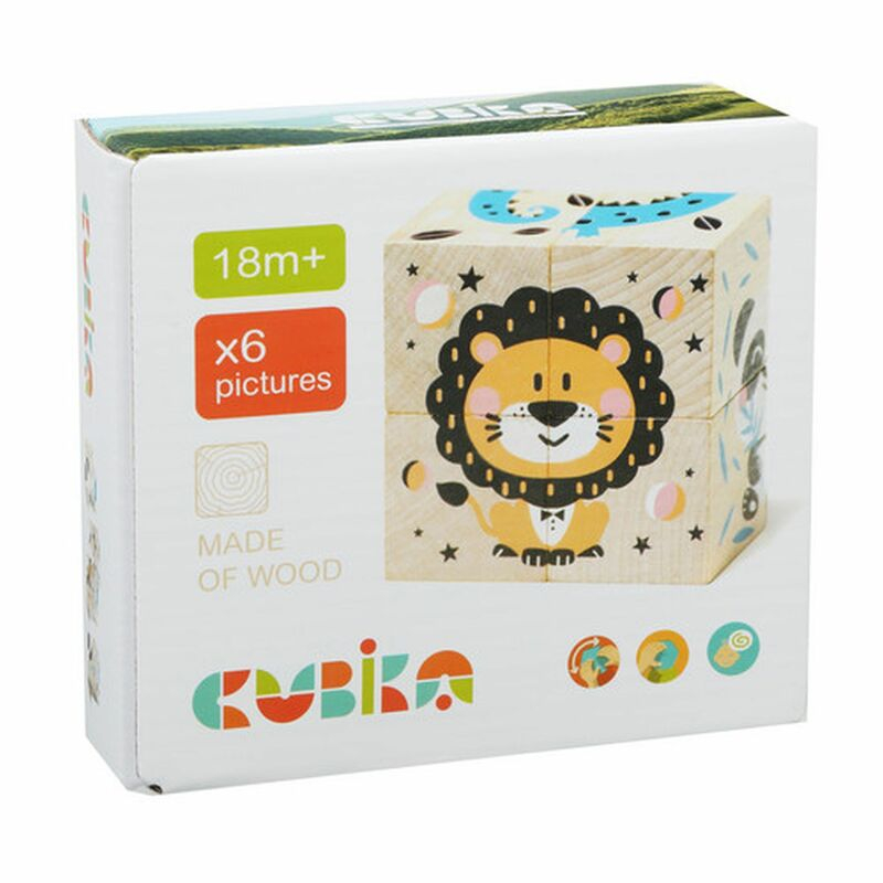 Cubika-Jucarie din lemn, Cubika, Puzzle din lemn "Jungla" [1]