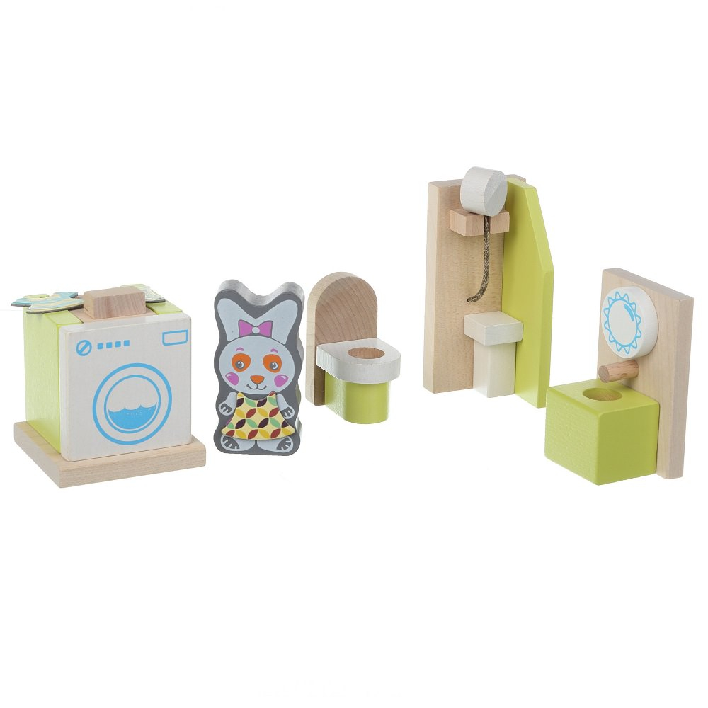 Cubika-Jucarie Din Lemn Cubika, Set Constructii, "My Bathroom" [2]