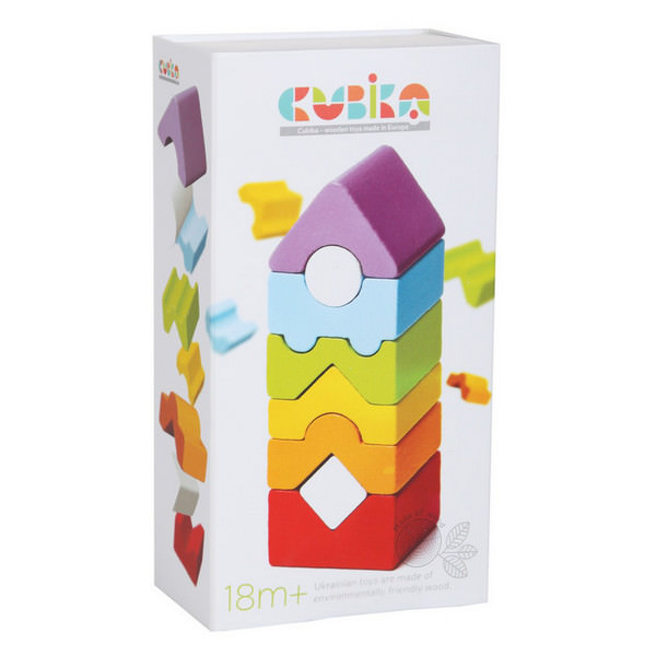 Cubika-Jucarie Din Lemn Cubika, Set Constructii "Turn" - 8 piese [1]