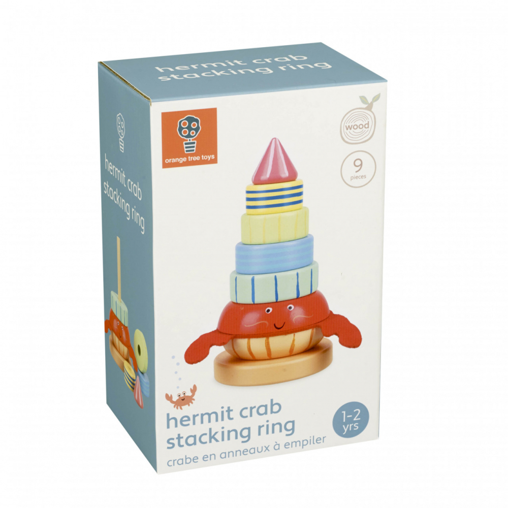 Orange Tree Toys-Jucarie din lemn de stivuit cu crab, Orange Tree Toys [1]