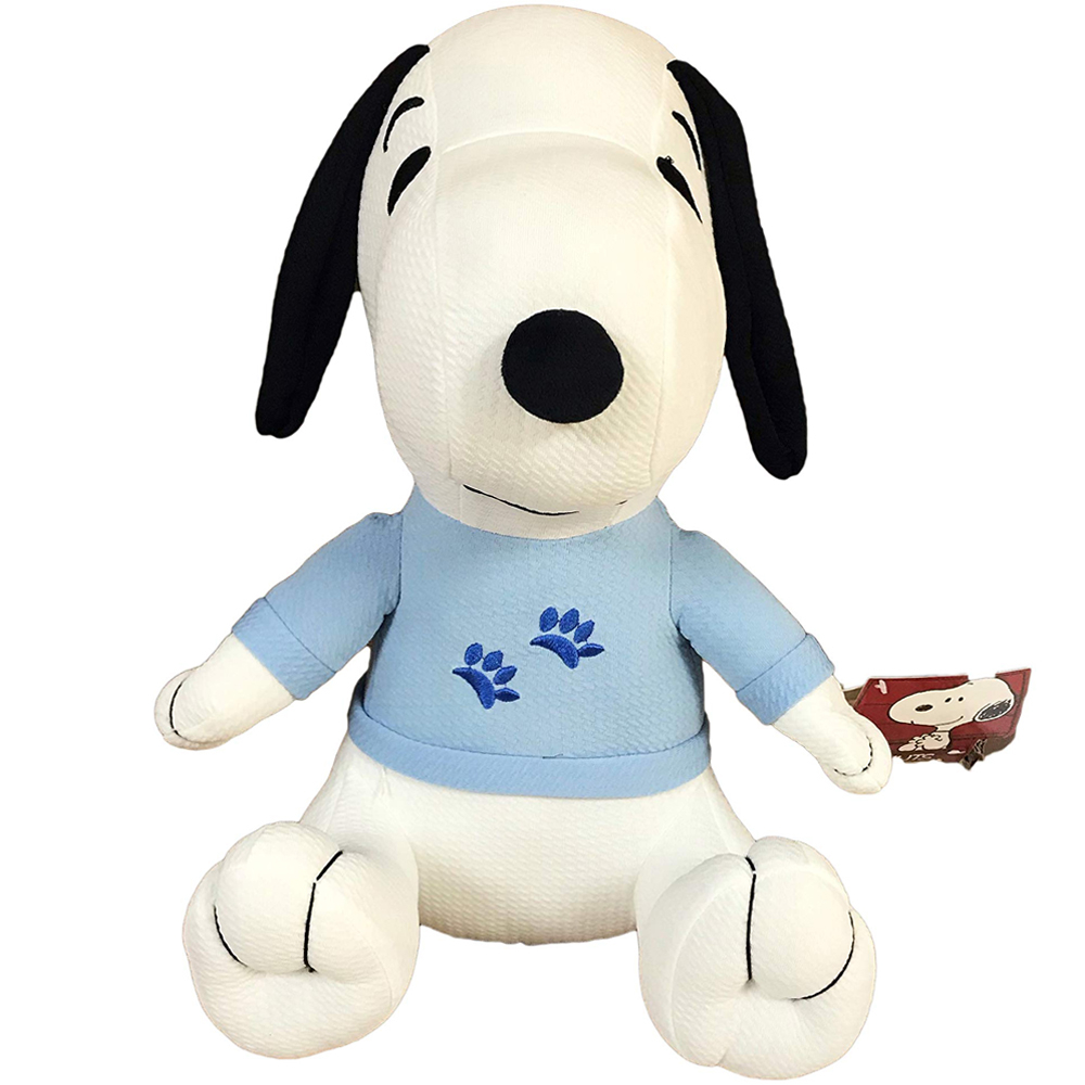 Grupo Moya-Jucarie din material textil elastic Snoopy cu bluza bleu, 32 cm (asezat) [2]