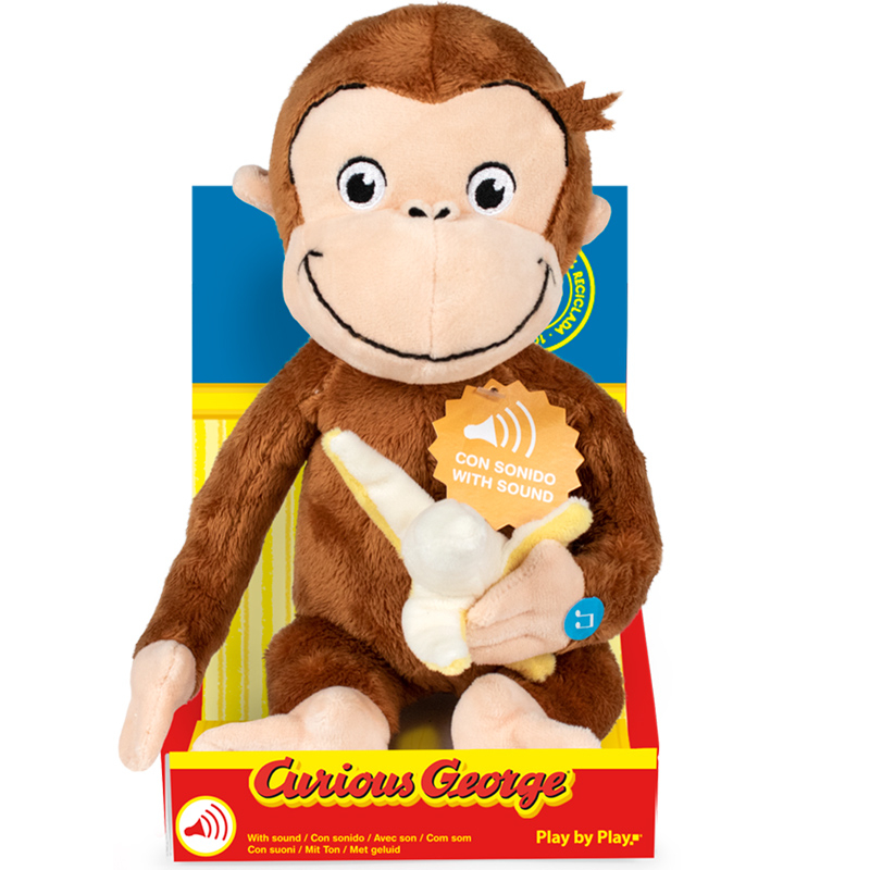 Jucarie din plus cu sunete Curious George cu banana, 24 cm [2]