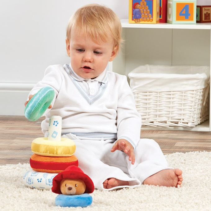 Rainbow Designs-Jucarie din plus pentru dezvoltare senzoriala, Ursuletul Paddington, 24 cm [2]