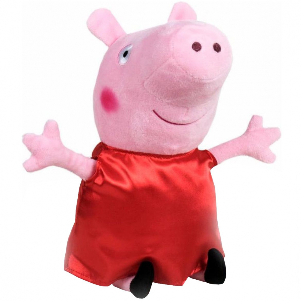 Jucarie din plus Peppa Pig cu rochie rosie din satin, 17 cm [1]