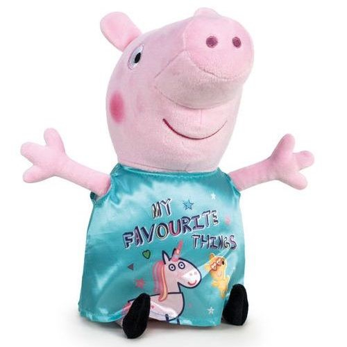 Jucarie din plus Peppa Pig cu rochie unicorn turquoise, 27 cm [1]