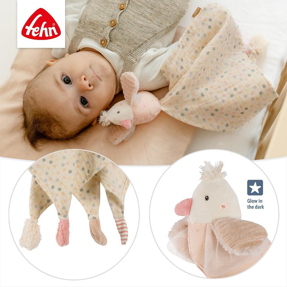 Jucarie-doudou-Pasare-pastel-Fehn [5]