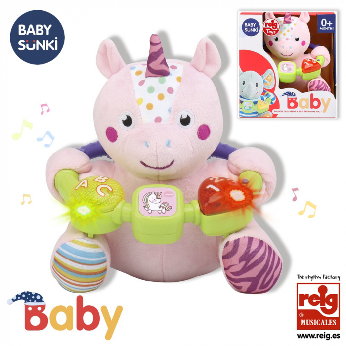 Reig Musicales-Jucarie interactiva bebe cu activitati si lumini 20 cm - Unicorn [2]