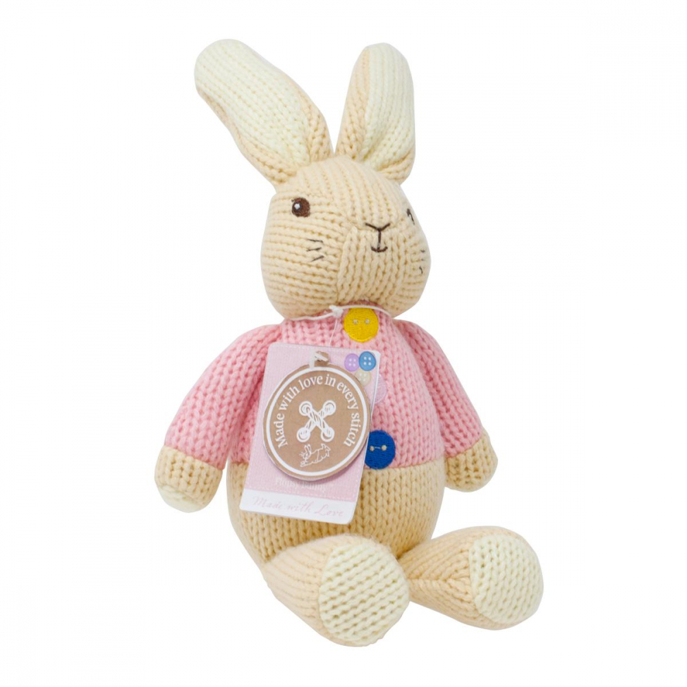 Rainbow Designs-Jucarie Made with Love Flopsy Rabbit, 30 cm [2]