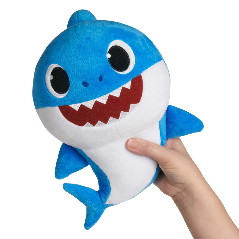 Jucarie muzicala din plus Daddy Shark, Baby Shark, 35 cm [4]