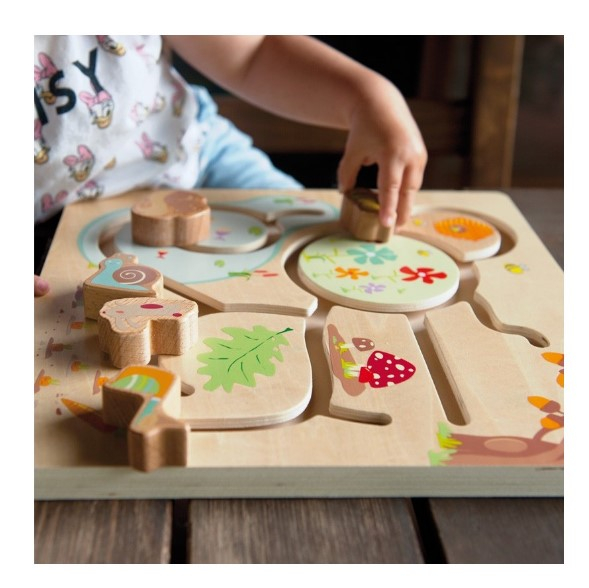 Jucarie placa din lemn, animale din padure, Andreu Toys [2]