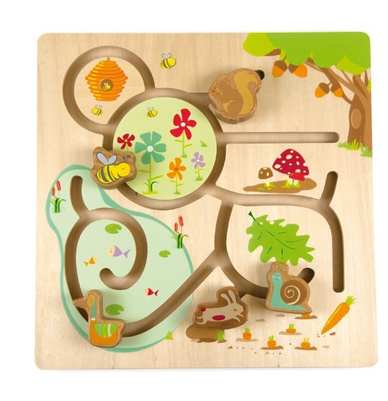 Jucarie placa din lemn, animale din padure, Andreu Toys [1]