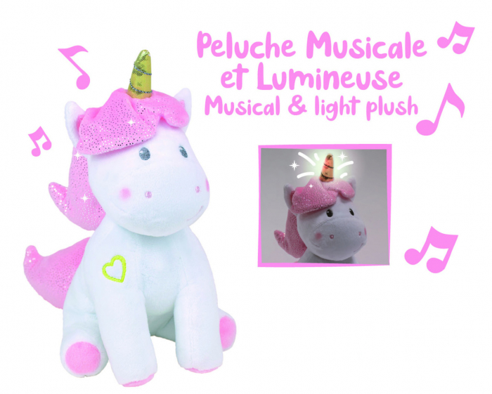 Jemini-Jucarie Plus Muzicala Jemini Cu Lumini 24cm Unicorn [2]