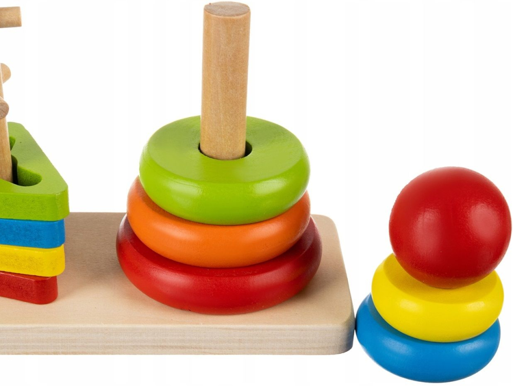 Jucarie senzoriala de sortat, Kruzzel, Lemn, 15 piese, Multicolor [2]