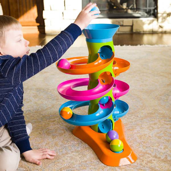 Fat Brain Toys-Jucarie Turnulet cu bile RollAgain [4]