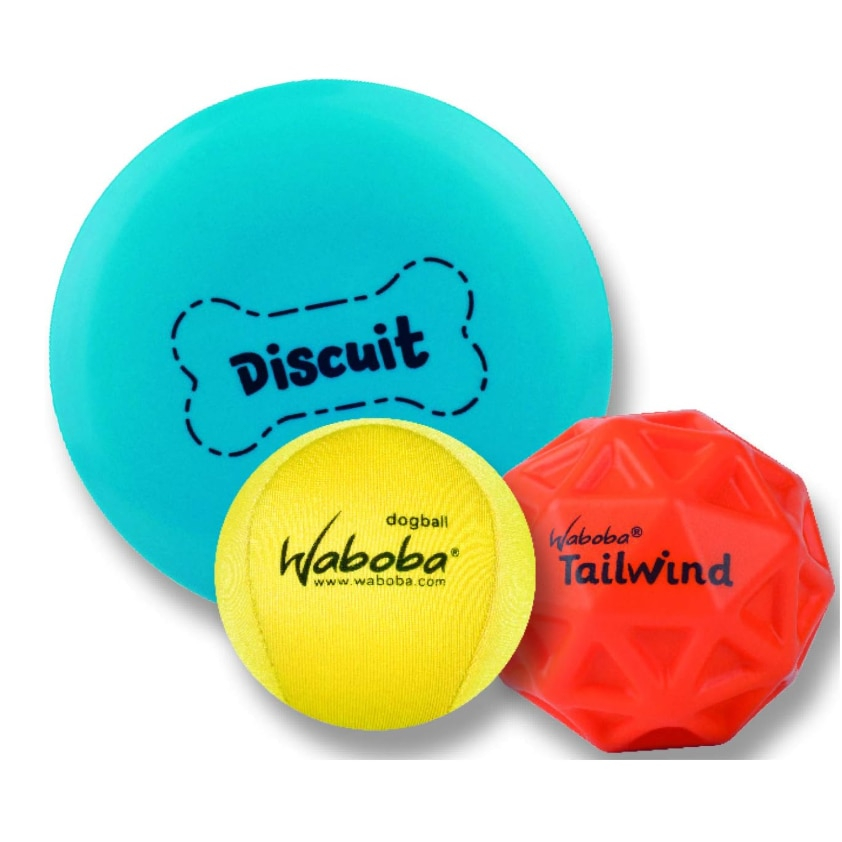 Jucarii pentru caini - Waboba Woofpack 3 in 1, frisbee si 2 mingi [2]