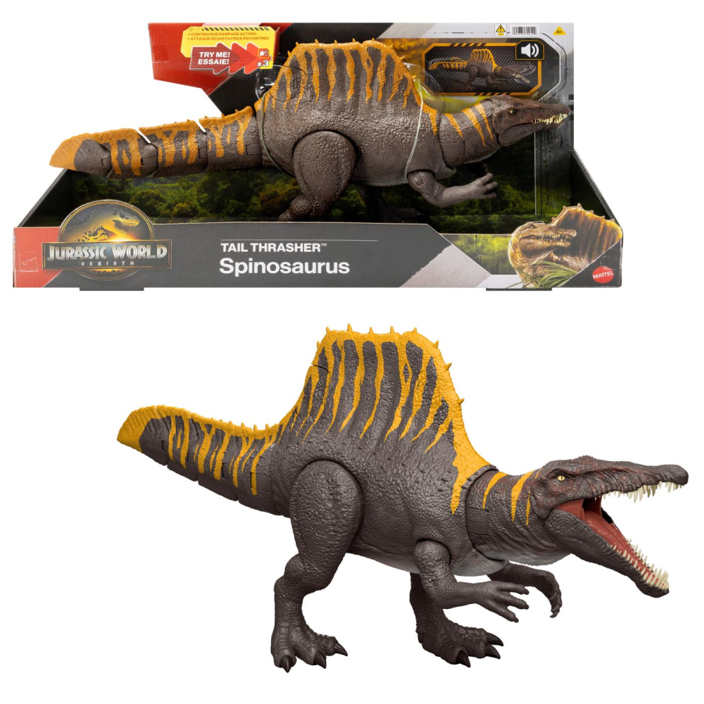 Jurassic World Rebirth Tail Thrasher Dinozaur Spinosaurus Interactiv Cu Miscari Si Sunete  [8]