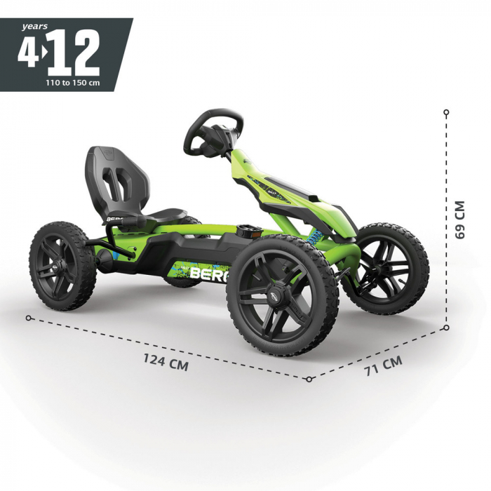 Berg Toys Kart BERG Rally DRT Verde - volan sport si roti de viteza [2]
