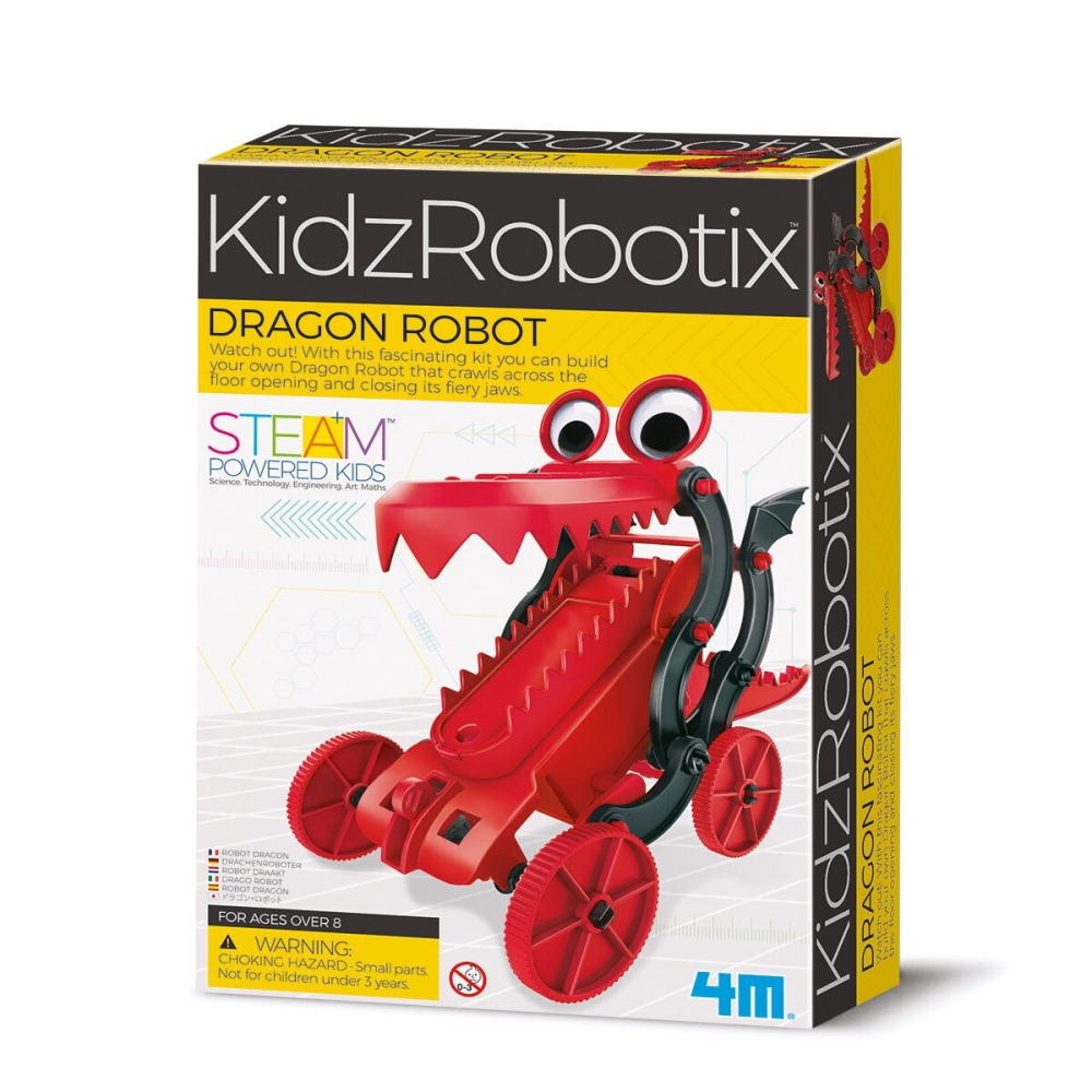 Kit constructie Dragon motorizat, Kidz Robotix, 4M, +8 ani [1]