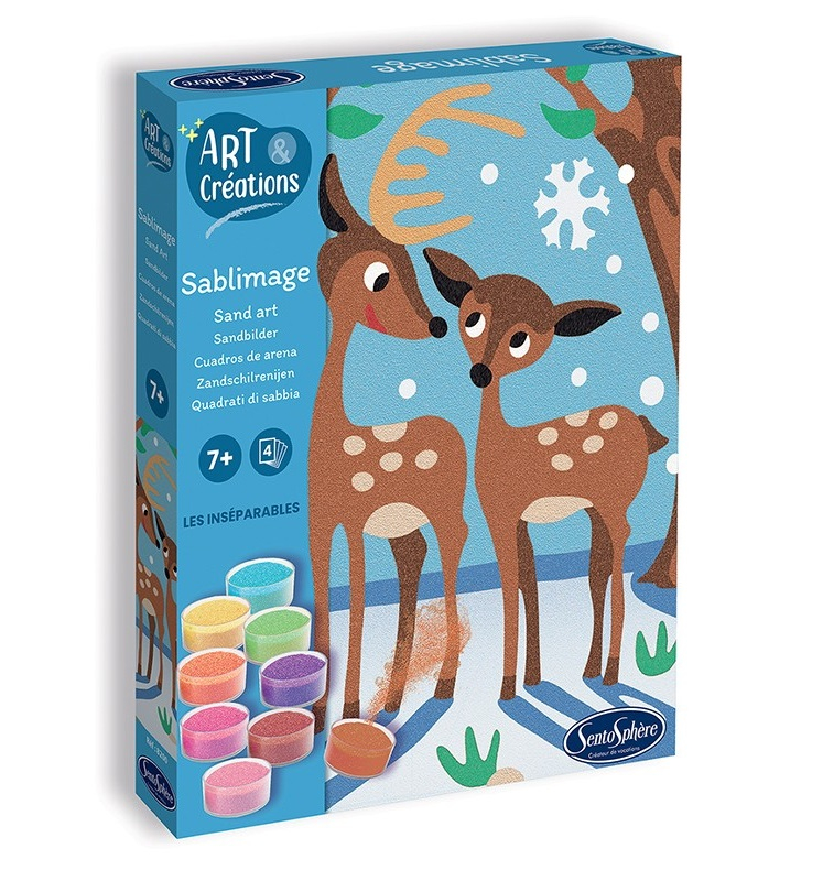 Kit creativ cu nisip colorat - Sablimage Cupluri Animale [5]