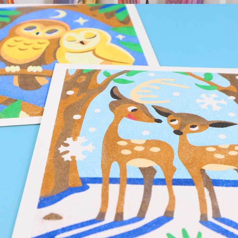 Kit creativ cu nisip colorat - Sablimage Cupluri Animale [2]