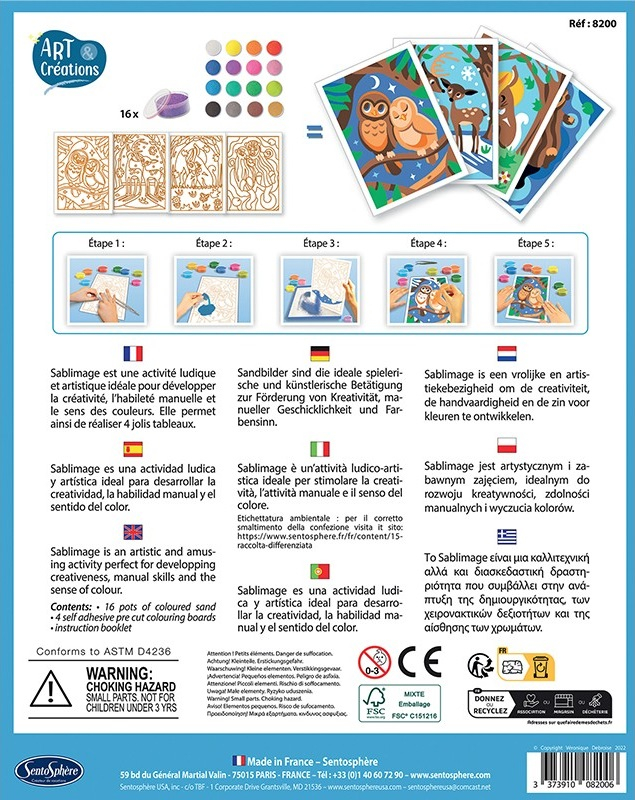 Kit creativ cu nisip colorat - Sablimage Cupluri Animale [3]