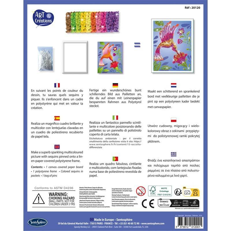 Sentosphere-Kit creativ cu paiete - Colibri [3]