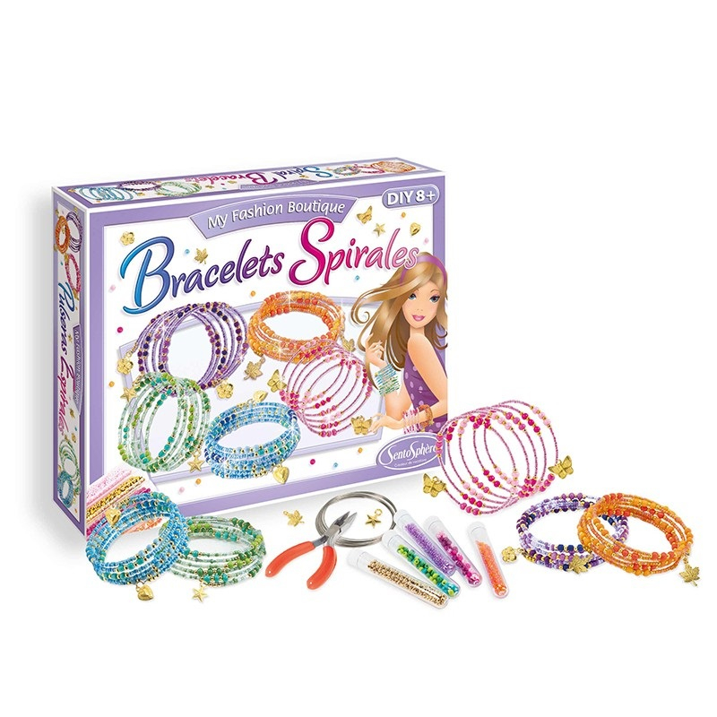 Kit creativ cu perle din sticla - Bratari spirala [2]
