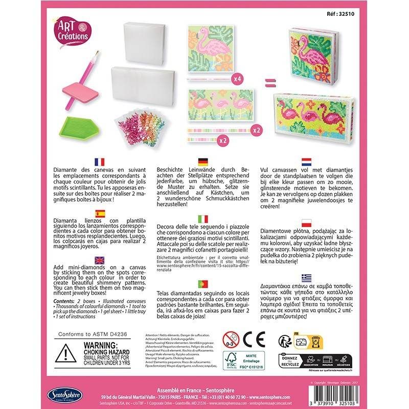 Sentosphere-Kit creativ - Cutii cu strasuri, Flamingo [3]
