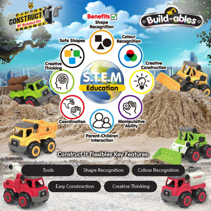 Construct It Kit STEM de construit Utilaje de ferma 2 in 1 [2]