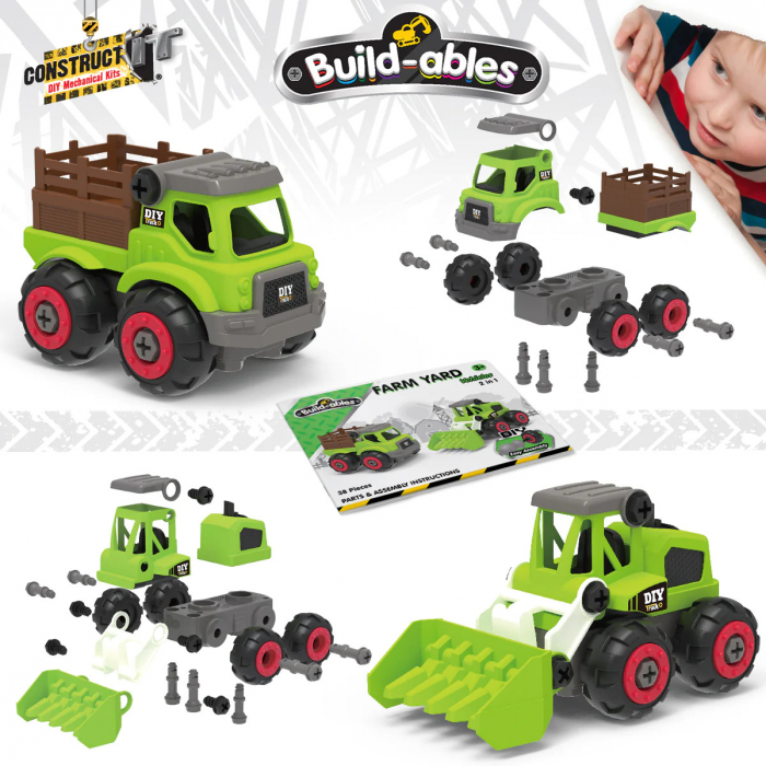 Construct It Kit STEM de construit Utilaje de ferma 2 in 1 [4]