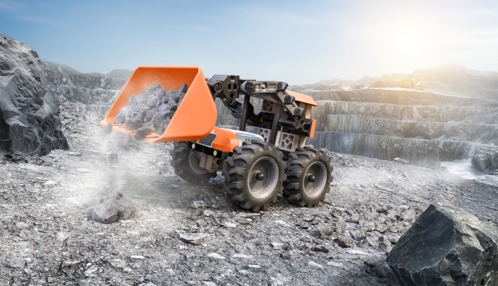 Kit STEM Incarcator frontal de asamblat si manevrat, Fischertechnik [3]