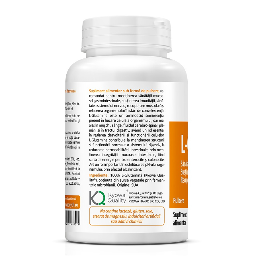 Zenyth-L-glutamina pulbere, 120 g, Zenyth [3]