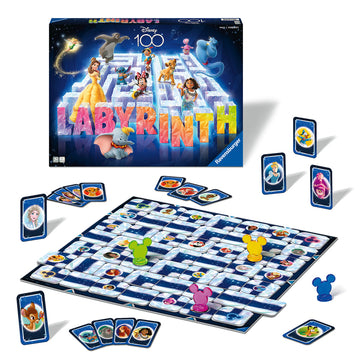 Ravensburger-Labyrinth 100 de ani de Disney Ravensburger, joc labirint pentru copii cu caractere Disney de la 7 ani, multilingv incl. RO [1]