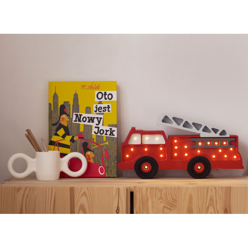 Lampa LITTLE LIGHTS Masina de pompieri, Red [4]