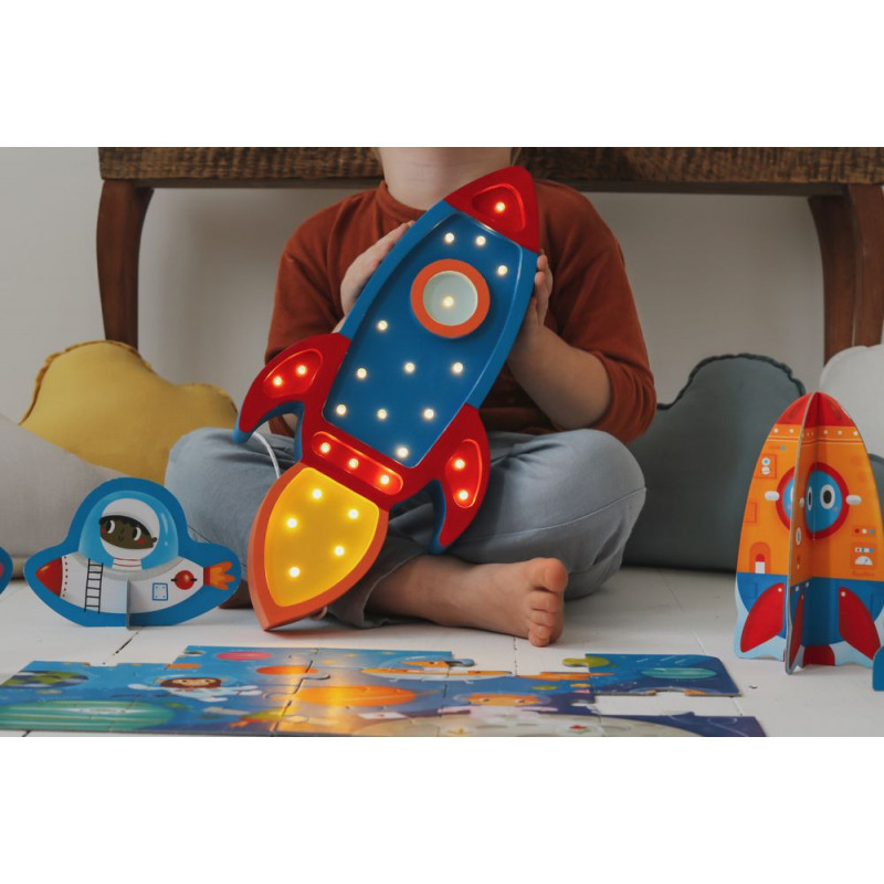 Little Lights-Lampa LITTLE LIGHTS Racheta, Navy Red [3]
