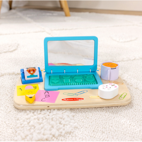 Melissa & Doug-Laptop din lemn de jucarie pentru toddleri [3]