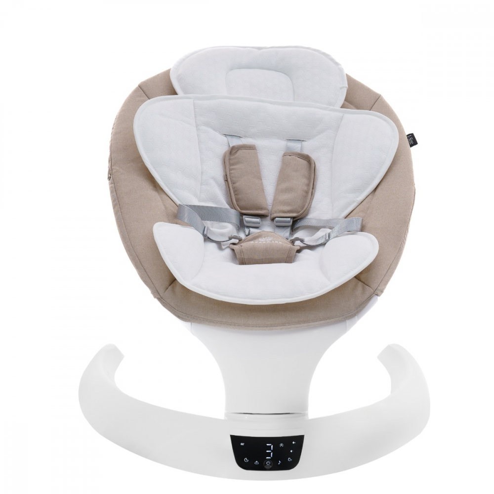 Leagan electric multifunctional pentru bebelusi AppeKids - I-Size - Bubble Beige [5]