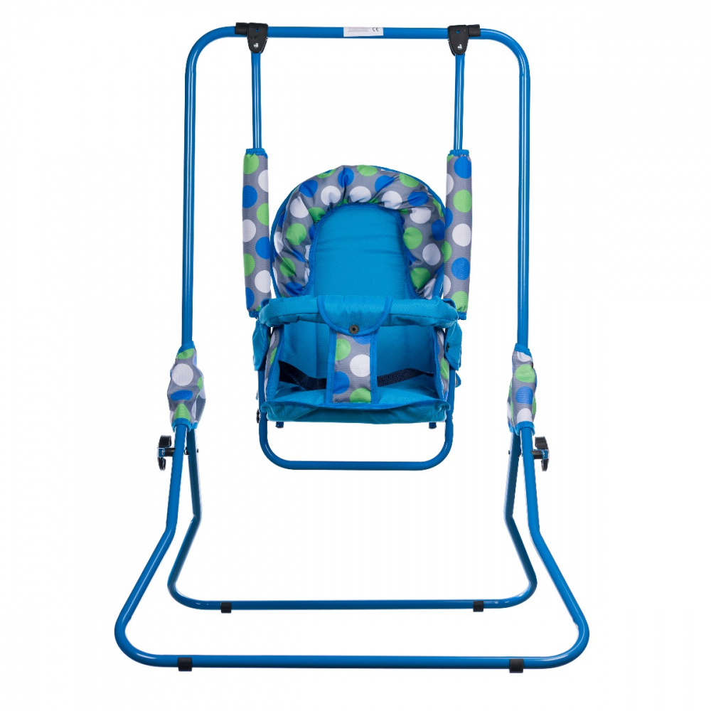 Leagan pentru copii, AppeKids, cu spatar reglabil, Blue Dots [1]