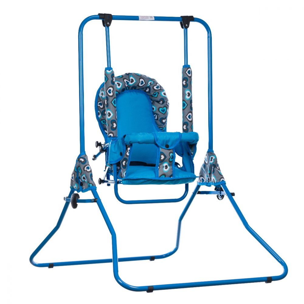 APPEKIDS-Leagan pentru copii, AppeKids, cu spatar reglabil, Blue Hearts [3]