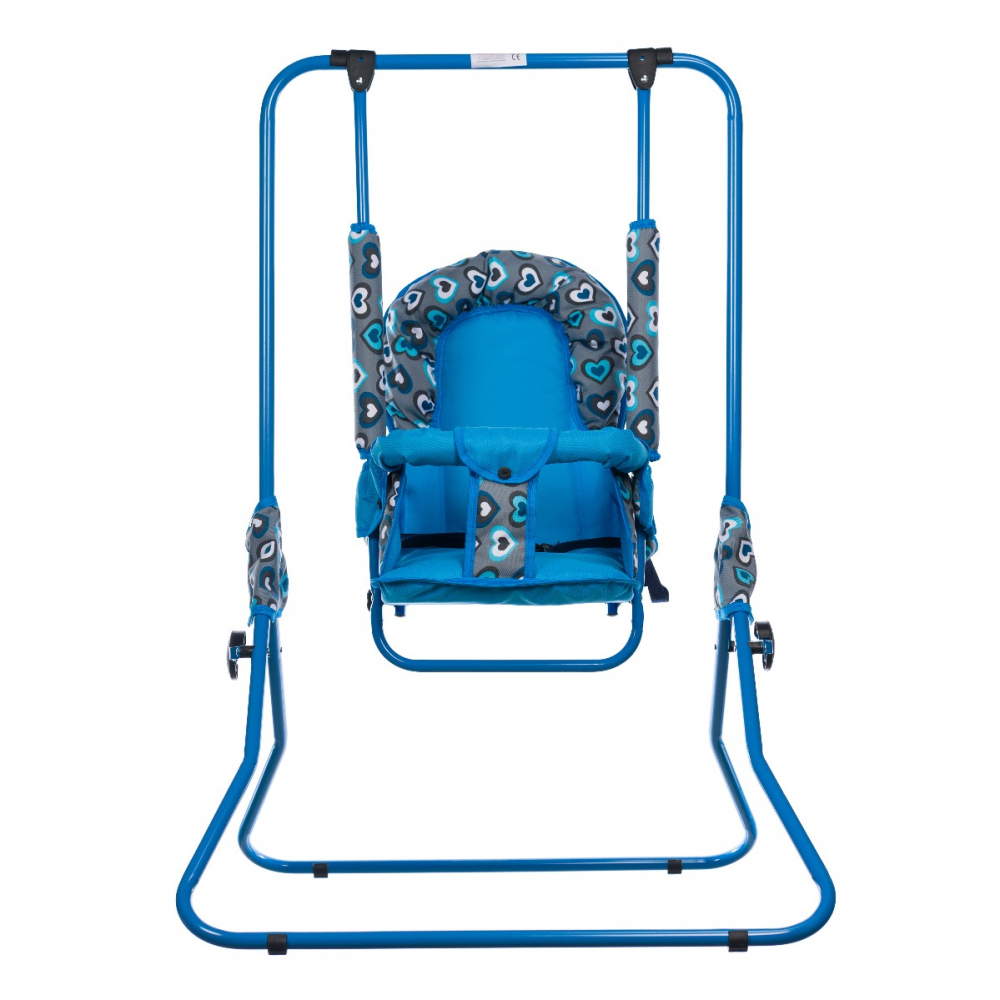 APPEKIDS-Leagan pentru copii, AppeKids, cu spatar reglabil, Blue Hearts [1]