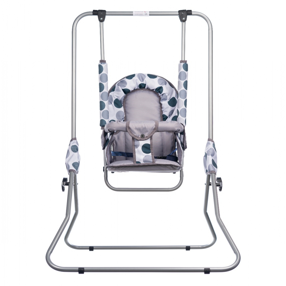 Leagan pentru copii, AppeKids, cu spatar reglabil, Grey Dots [1]