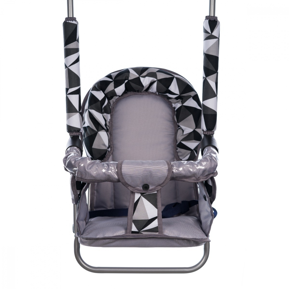APPEKIDS-Leagan pentru copii, AppeKids, cu spatar reglabil si bara detasabila, Grey Romb [2]