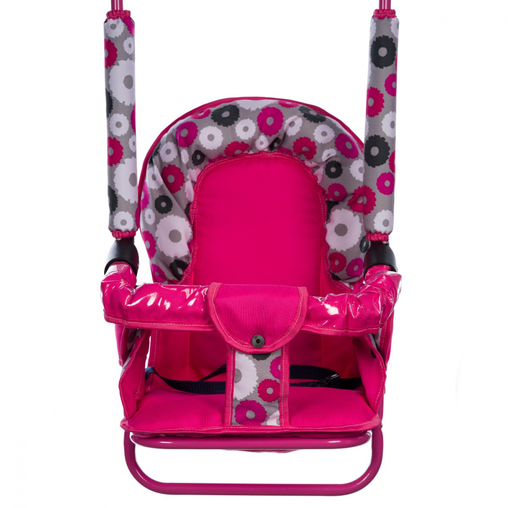 APPEKIDS-Leagan pentru copii, AppeKids, cu spatar reglabil si bara detasabila, Pink Flowers [2]