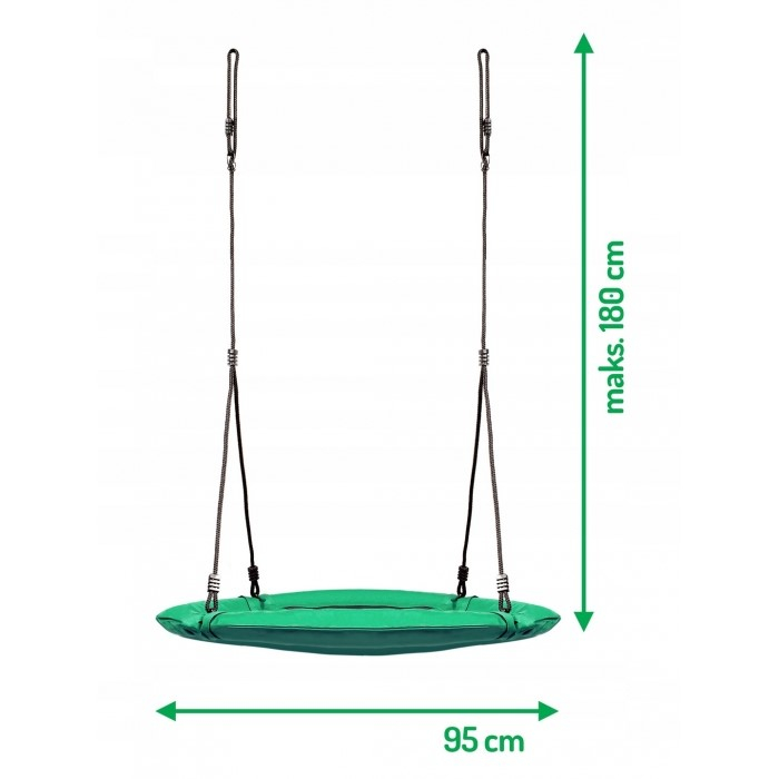 Leagan tip cuib pentru copii XXL, 95 cm, 150 kg, Neo-Sport 1001, Verde [3]